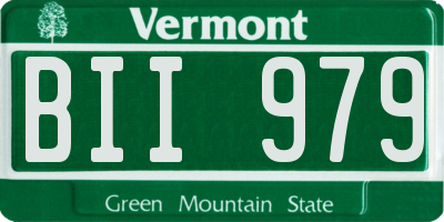 VT license plate BII979