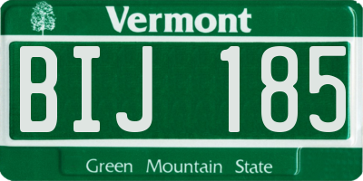 VT license plate BIJ185
