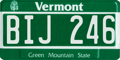 VT license plate BIJ246