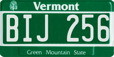 VT license plate BIJ256