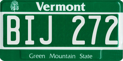VT license plate BIJ272