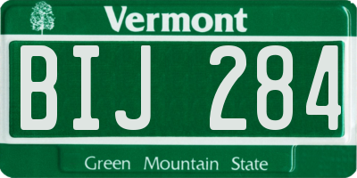 VT license plate BIJ284