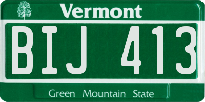 VT license plate BIJ413