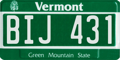 VT license plate BIJ431