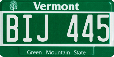 VT license plate BIJ445