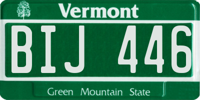 VT license plate BIJ446