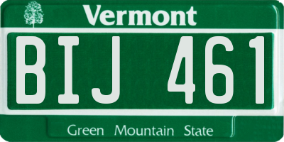 VT license plate BIJ461