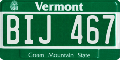 VT license plate BIJ467