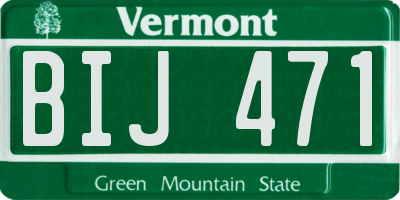 VT license plate BIJ471