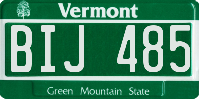 VT license plate BIJ485