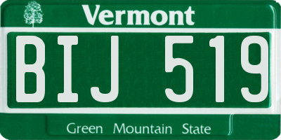 VT license plate BIJ519