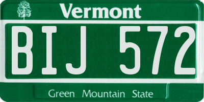 VT license plate BIJ572