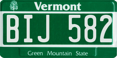 VT license plate BIJ582