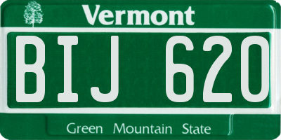 VT license plate BIJ620