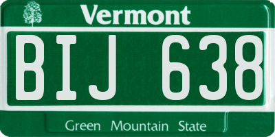 VT license plate BIJ638