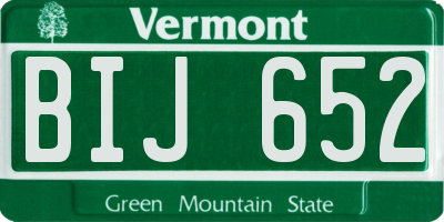 VT license plate BIJ652