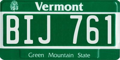 VT license plate BIJ761