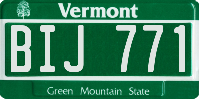 VT license plate BIJ771