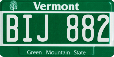 VT license plate BIJ882