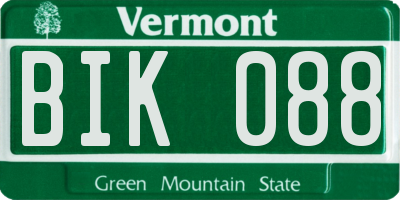 VT license plate BIK088
