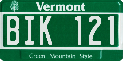 VT license plate BIK121