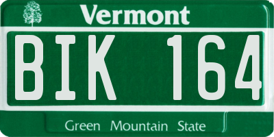 VT license plate BIK164