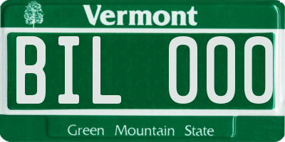 VT license plate BIL000