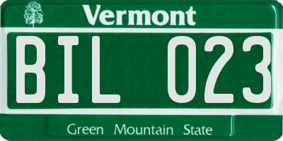 VT license plate BIL023