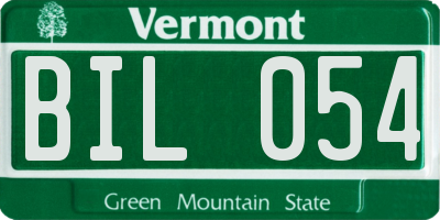 VT license plate BIL054