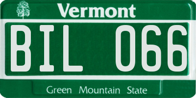VT license plate BIL066
