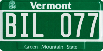 VT license plate BIL077