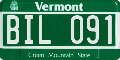 VT license plate BIL091