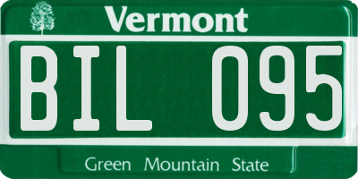 VT license plate BIL095