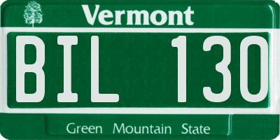VT license plate BIL130