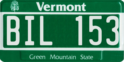 VT license plate BIL153