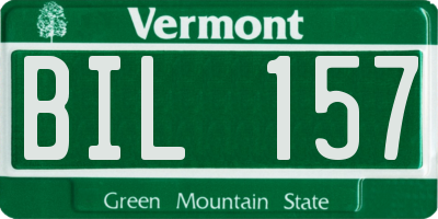 VT license plate BIL157