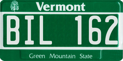 VT license plate BIL162