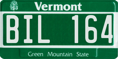 VT license plate BIL164