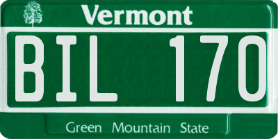 VT license plate BIL170