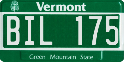 VT license plate BIL175
