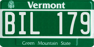 VT license plate BIL179