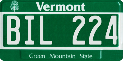 VT license plate BIL224