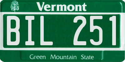VT license plate BIL251