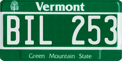 VT license plate BIL253