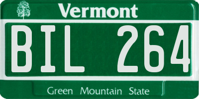 VT license plate BIL264