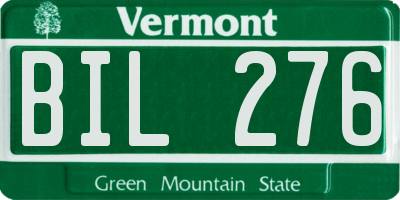 VT license plate BIL276