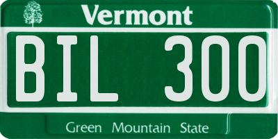 VT license plate BIL300
