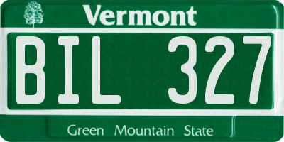 VT license plate BIL327
