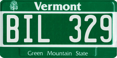VT license plate BIL329