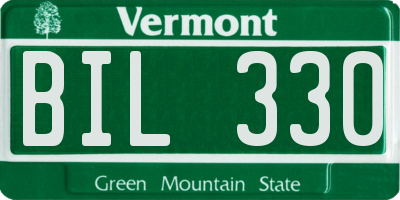 VT license plate BIL330